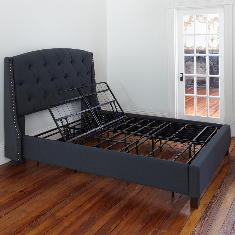 Alwyn Home 14" Adjustable Heavy Duty Metal Bed Frame/Mattress